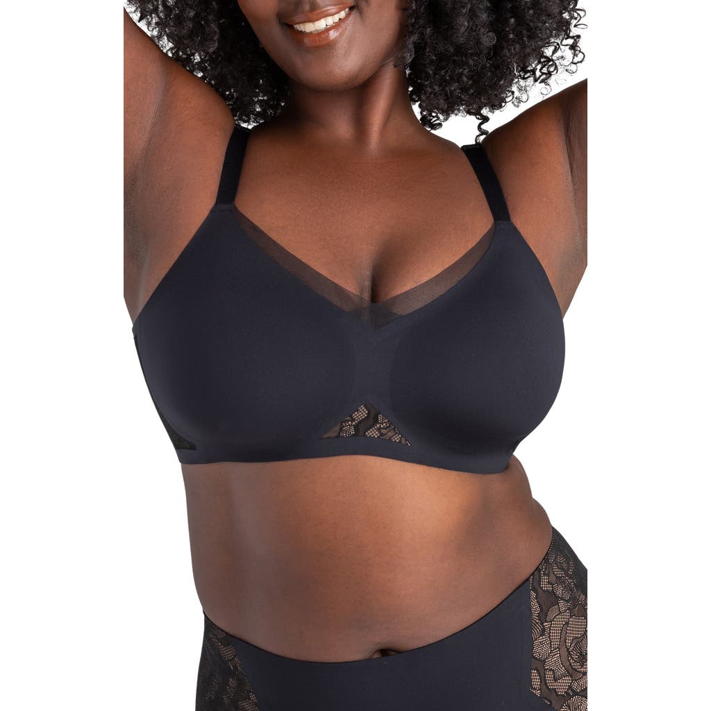 Honeylove Lace Inset CrossOver Wireless Bra in Runway  product