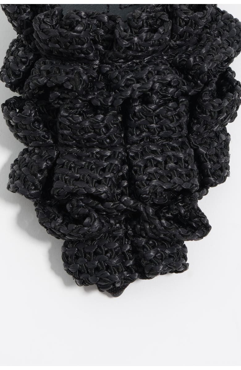 Bimba y Lola Raffia Slingback Ballerina Flats, Alternate, color, Black