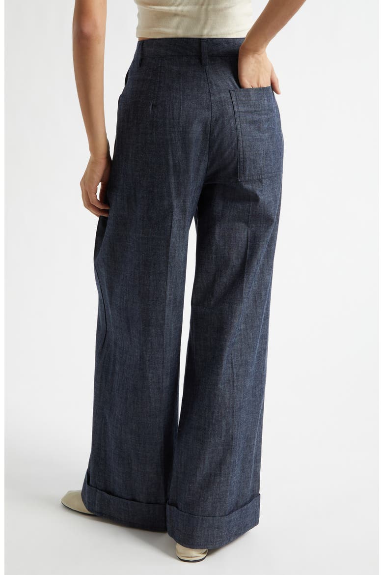 Tailored Wide Leg Jeans, Alternate, color, WASHED INDIGO