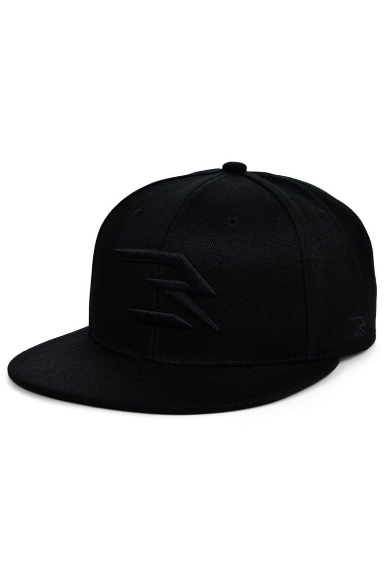 Men's Black/Black 3BRAND by Russell Wilson Fashion Snapback Adjustable Hat, Main, color, Black