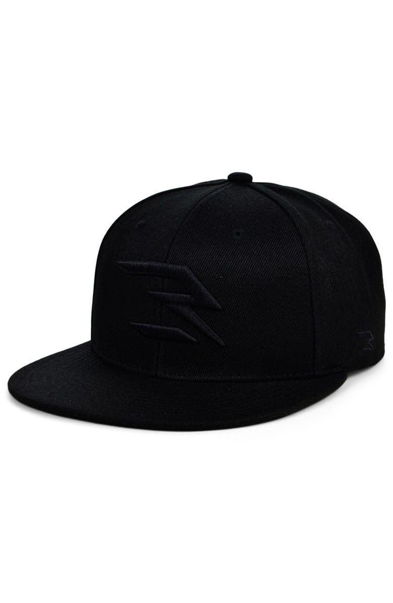 3BRAND BY RUSSELL WILSON Men's Black/Black 3BRAND by Russell Wilson Fashion Snapback Adjustable Hat, Main, color, Black