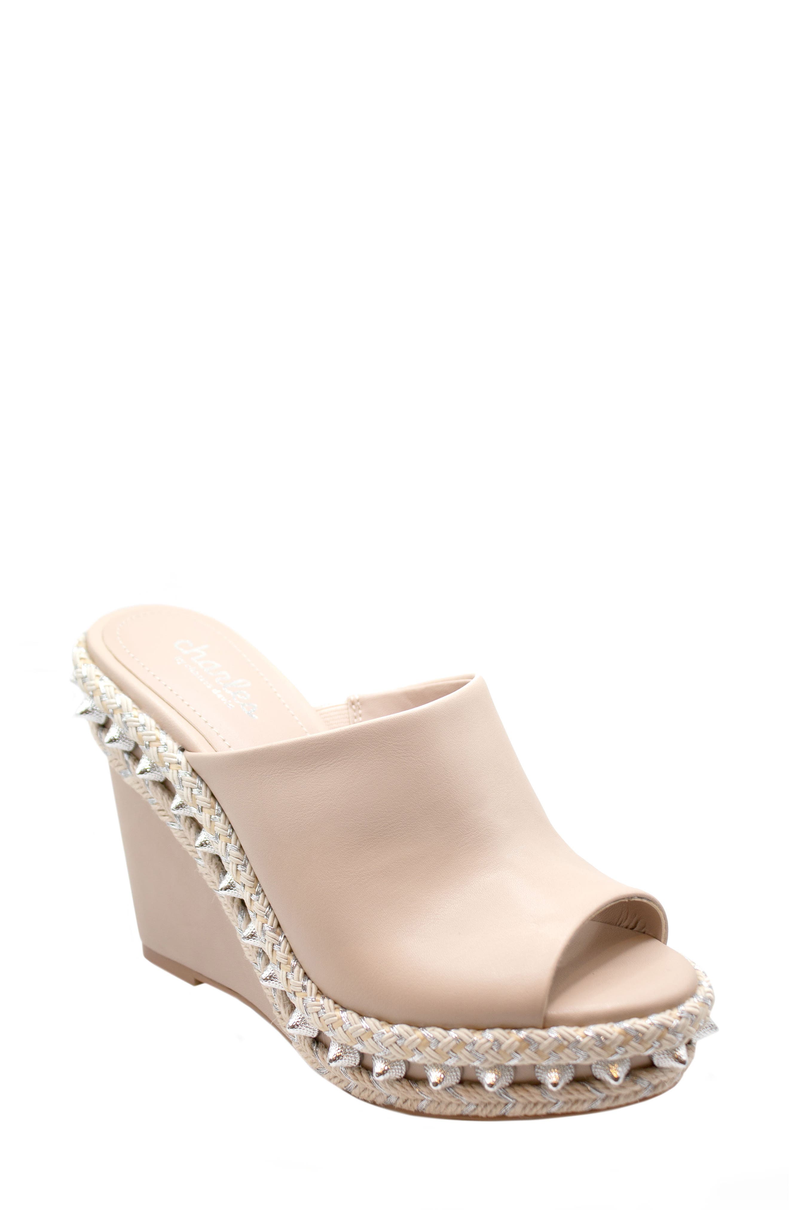 Charles David Haider Platform Wedge Sandal, Main, color, Beige-Sm