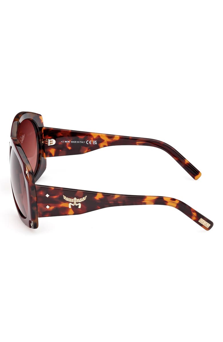 MCM 61mm Gradient Round Sunglasses, Alternate, color, Bordeaux / Gradient Brown