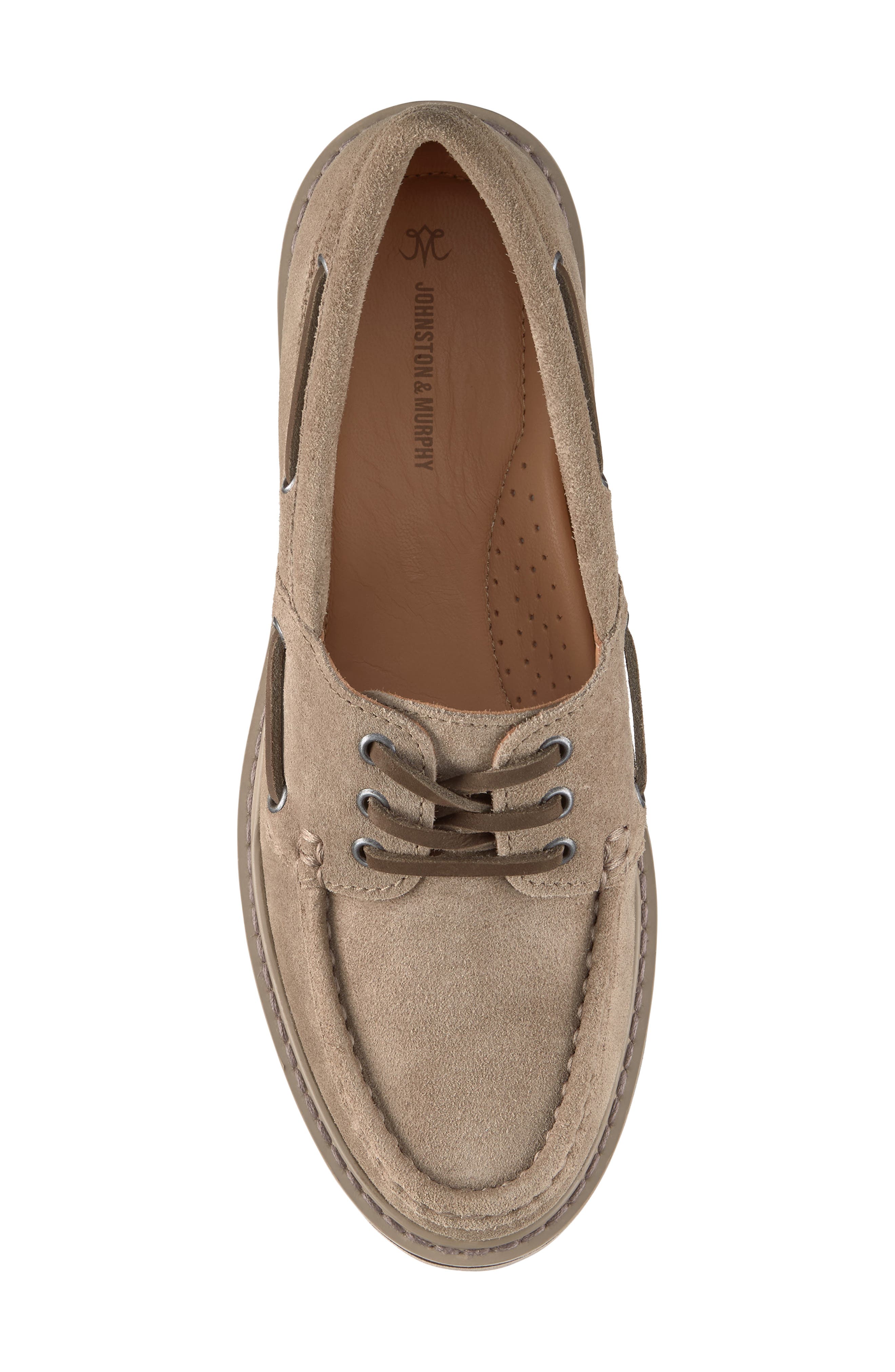 Johnston & Murphy Emmalynn Boat Shoe, Alternate, color, Taupe Suede