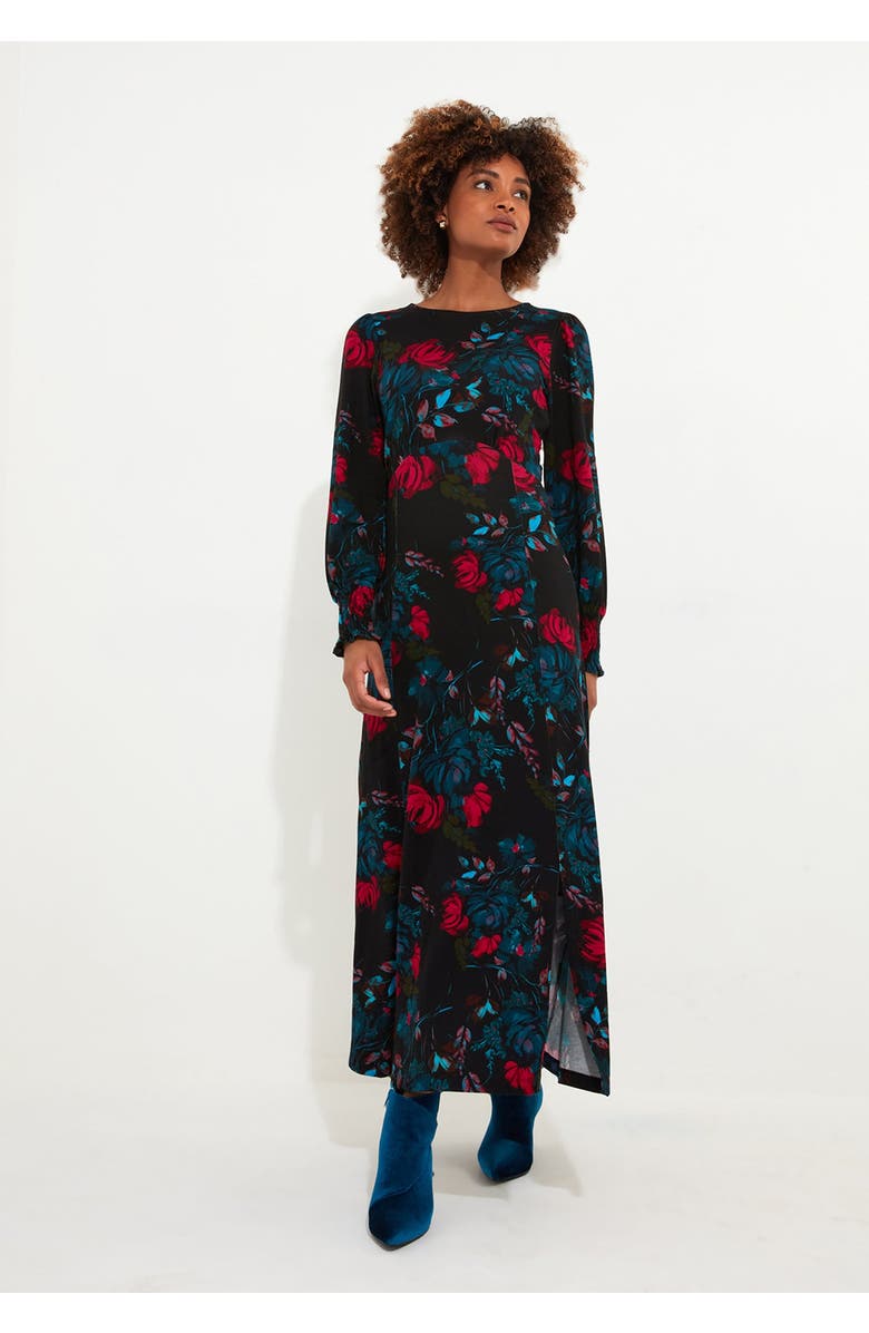 Joe Browns Stretch Knit Jersey Maxi Dress, Alternate, color, Bold Red Rose