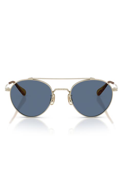 Brunner 49mm Round Sunglasses