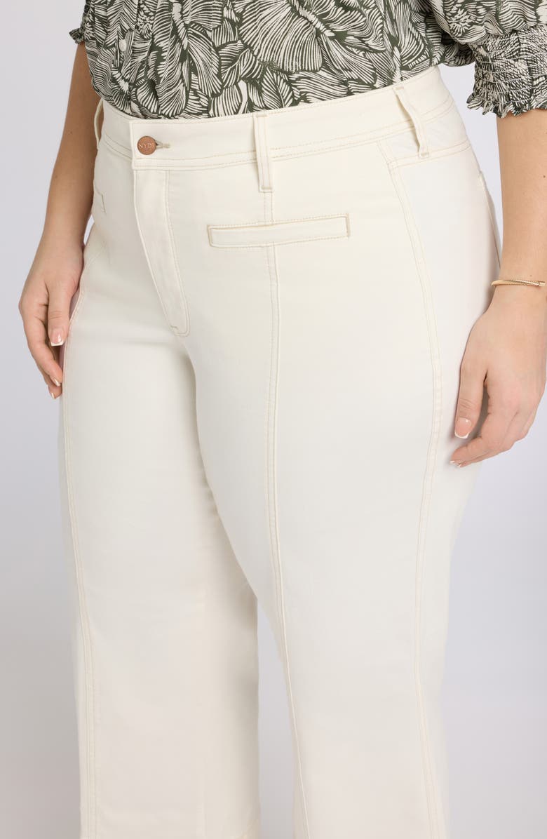 NYDJ Teresa Seamed Ankle Wide Leg Jeans, Alternate, color, Vintage White
