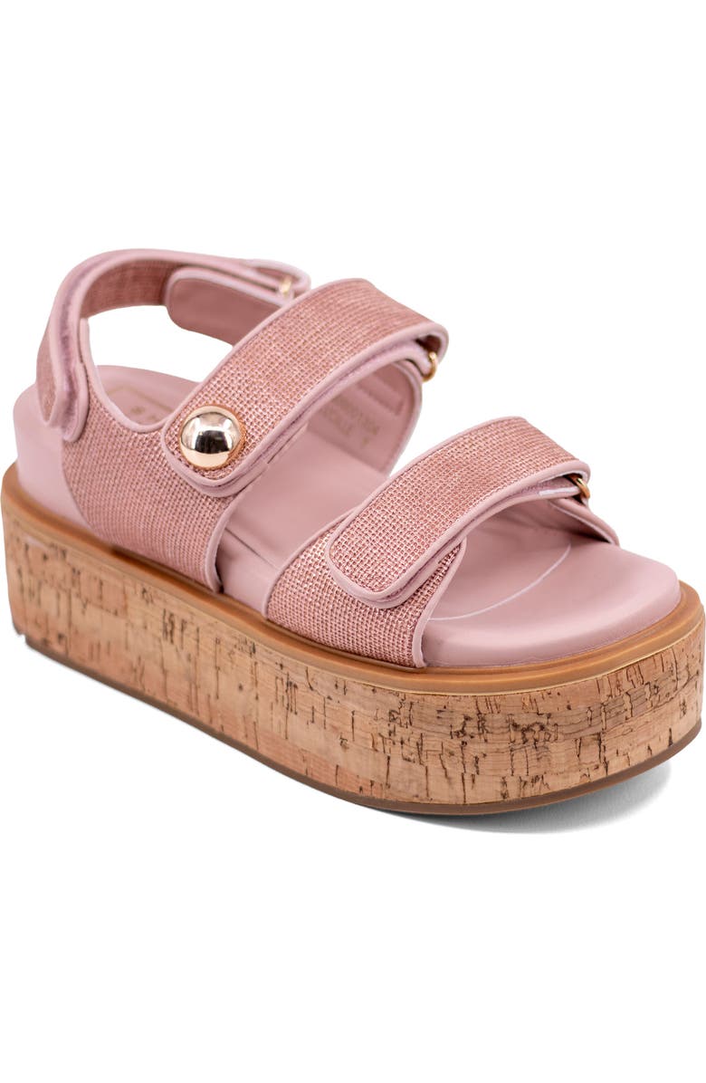 SHUSHOP Lucille Platform Sandal, Main, color, Blush Woven