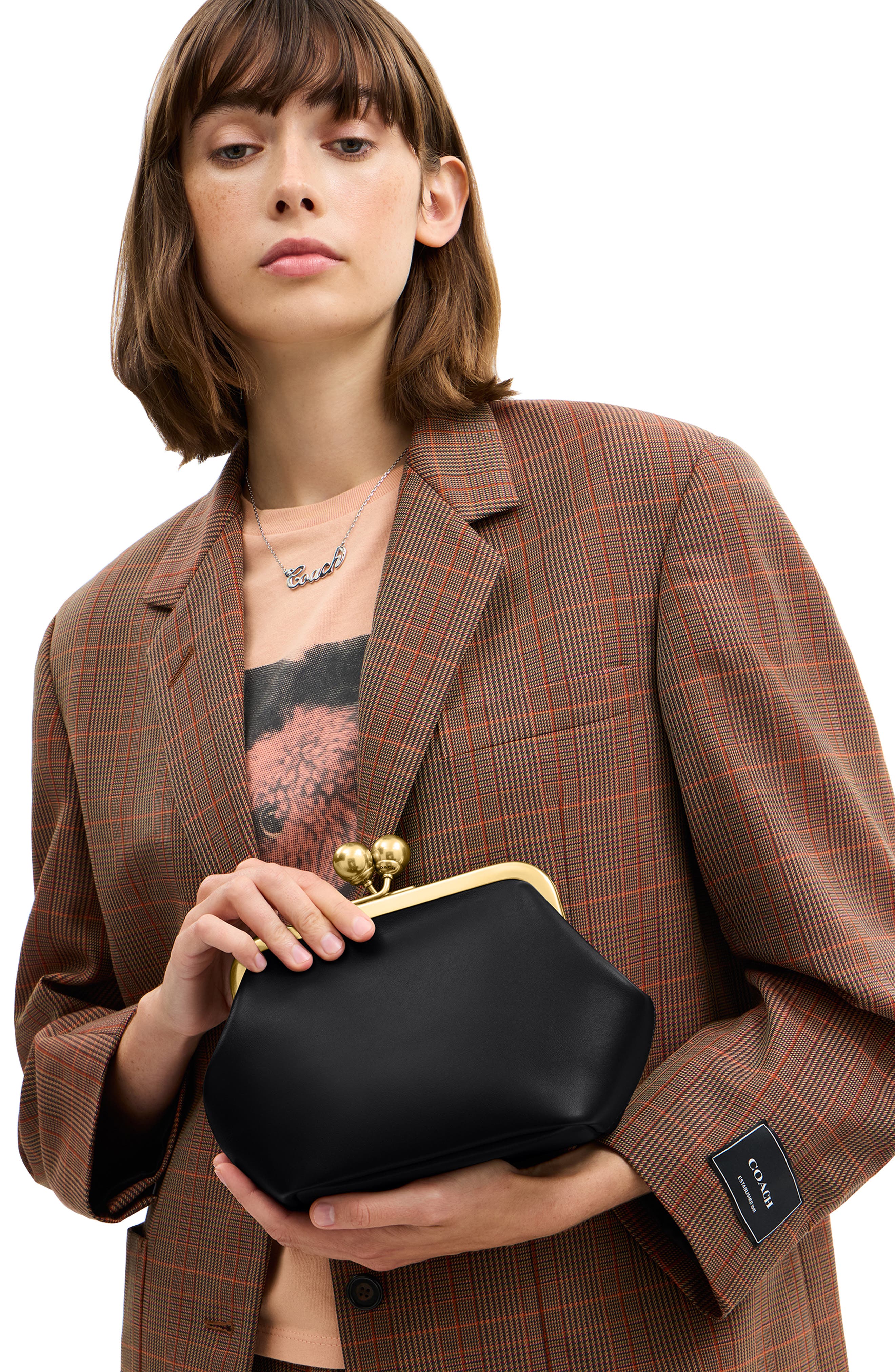 Женские сумки COACH Kisslock Frame Leather — фото 8