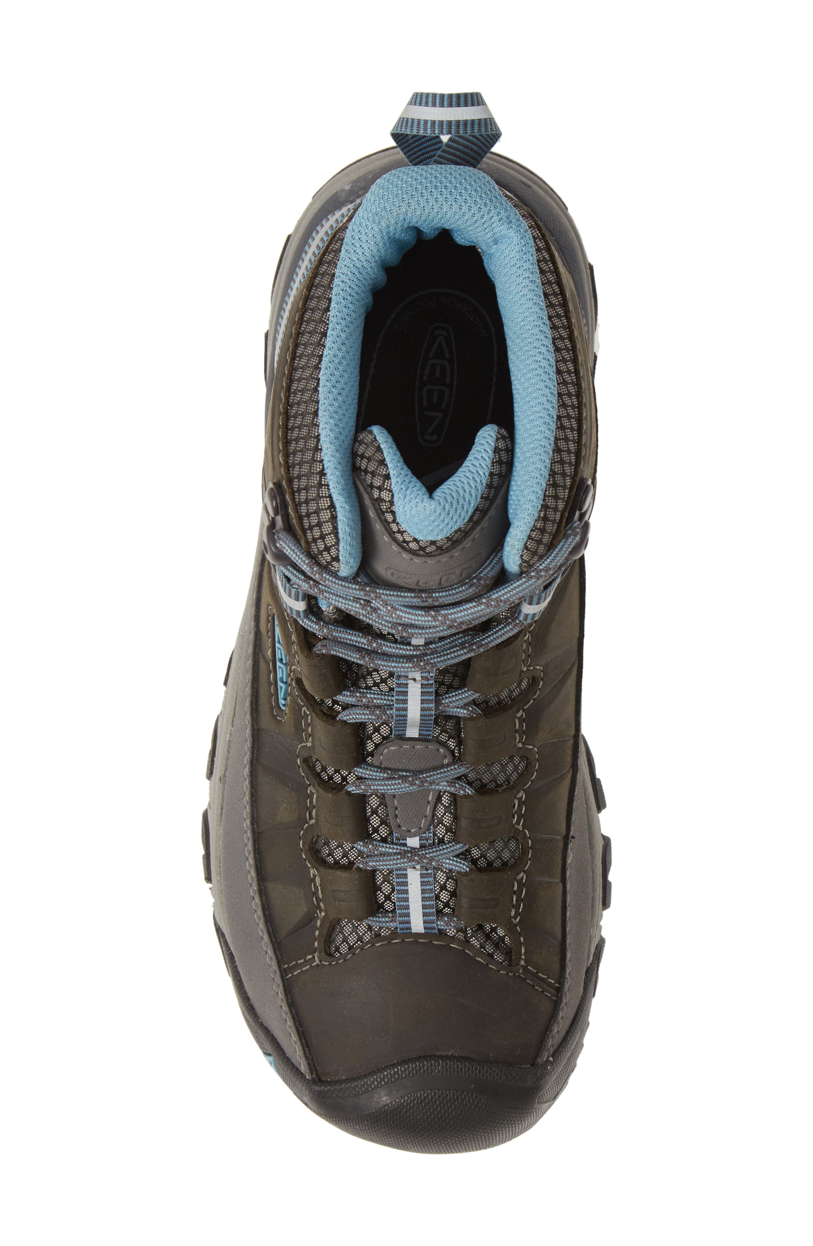 Targhee III Mid Waterproof Hiking Boot, Alternate, color, MAGNET/ ATLANTIC BLUE LEATHER