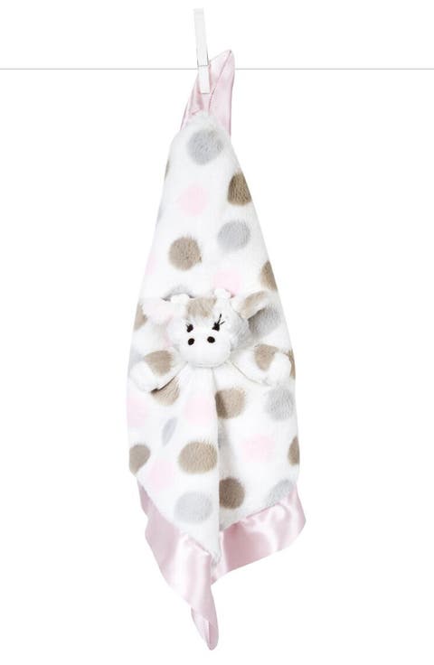 Luxe Dot Plush Giraffe Lovey Blanket