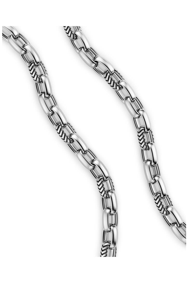 Men's Oval Chevron Link Necklace, Alternate, color, SILVER