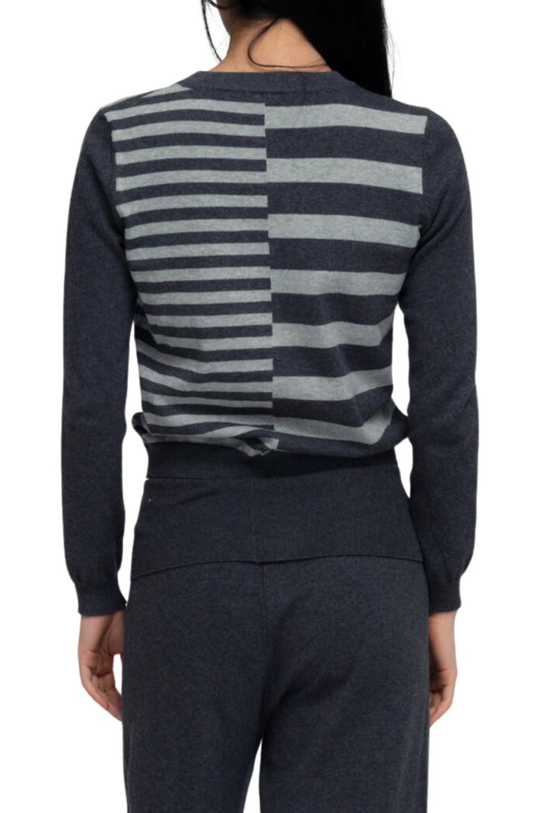Asymmetric Button Sweater, Alternate, color, CHARCOAL