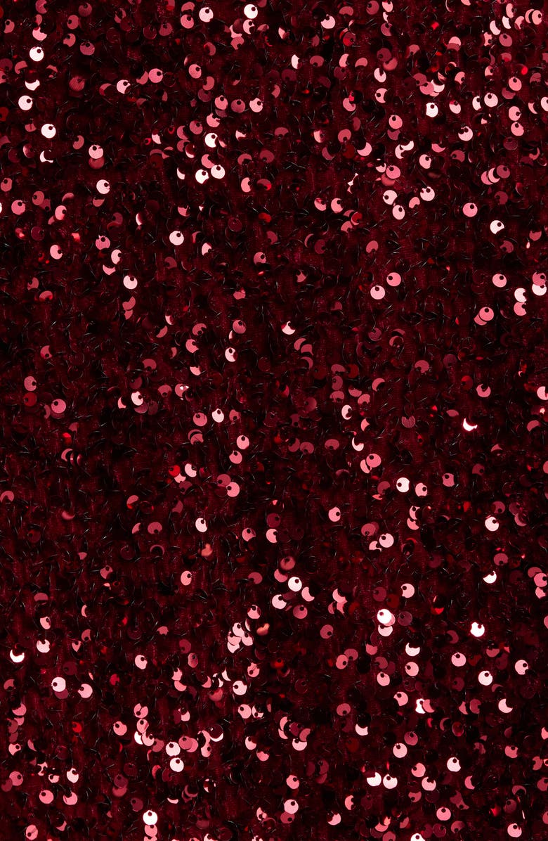 All in Favor Strapless Sequin Minidress, Alternate, color, Wine