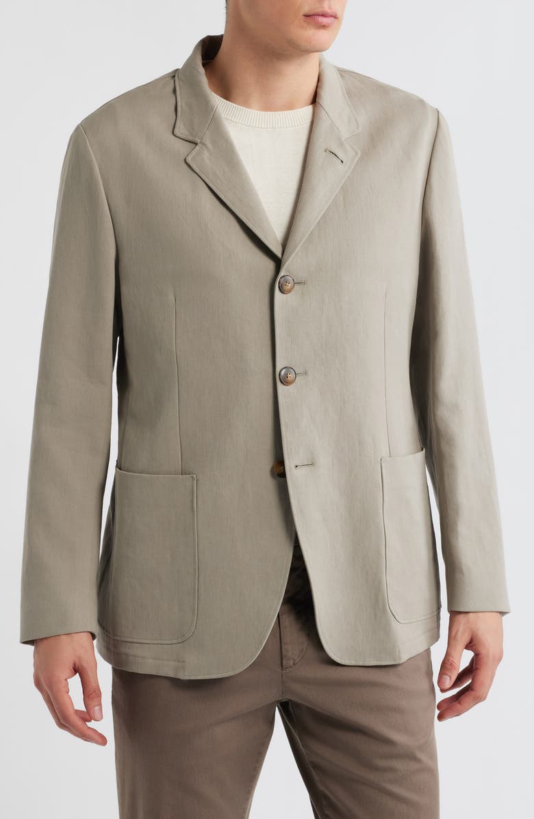Canali Bruma Trim Fit Linen Jacket, Alternate, color, Beige