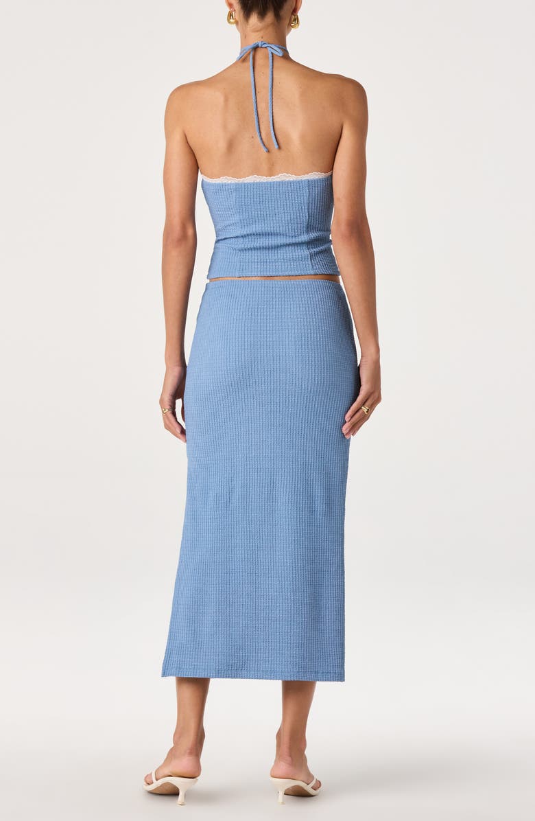ASTR the Label Milana Rib Midi Skirt, Alternate, color, Blue