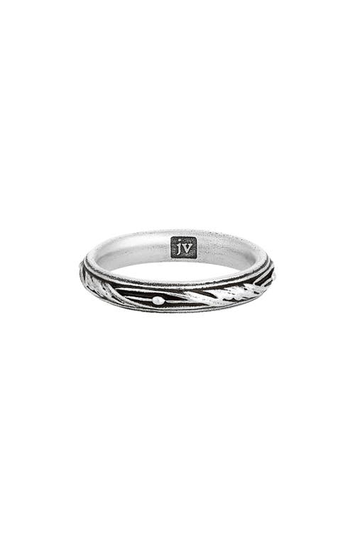 John Varvatos Sterling Silver Band Ring In Metallic
