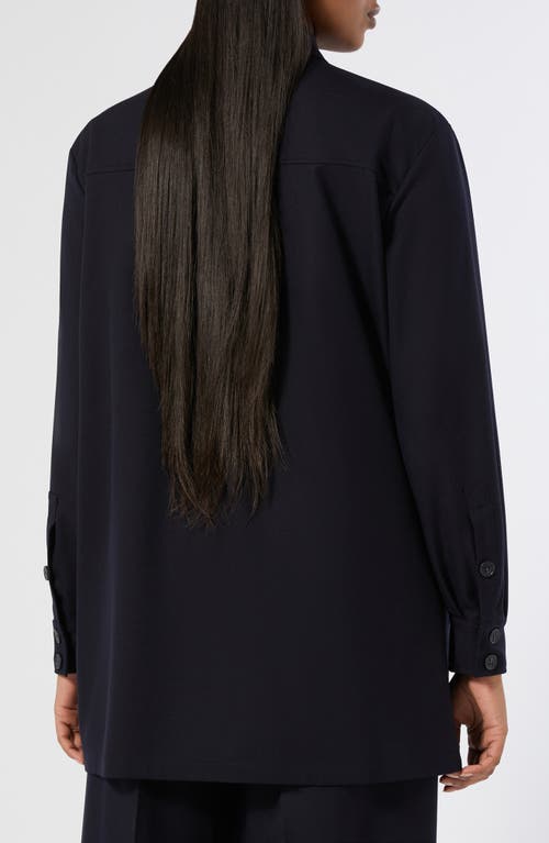 Marina Rinaldi Yanina Twill Shirt Jacket In Blue