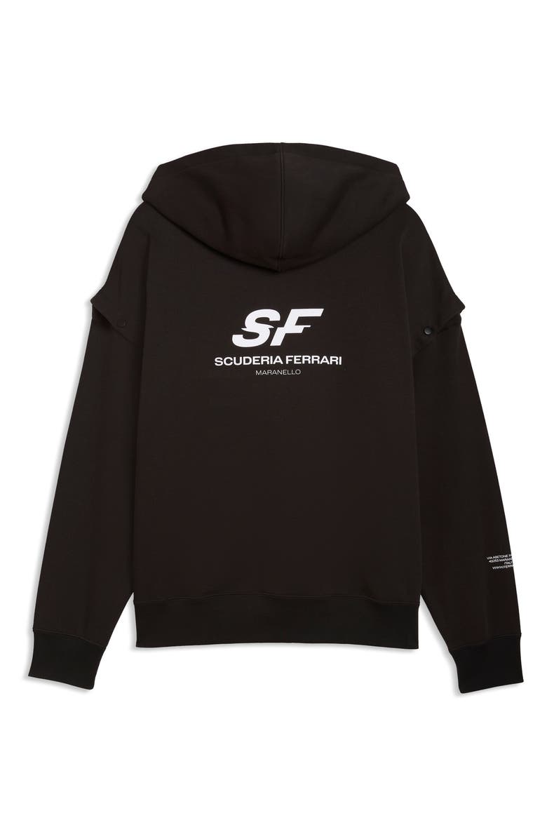 PUMA Ferrari Premium Oversize Zip Hoodie, Alternate, color, Puma Black