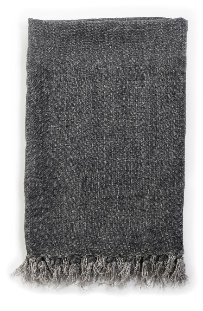 Pom Pom at Home Montauk Throw Blanket, Main, color, Charcoal
