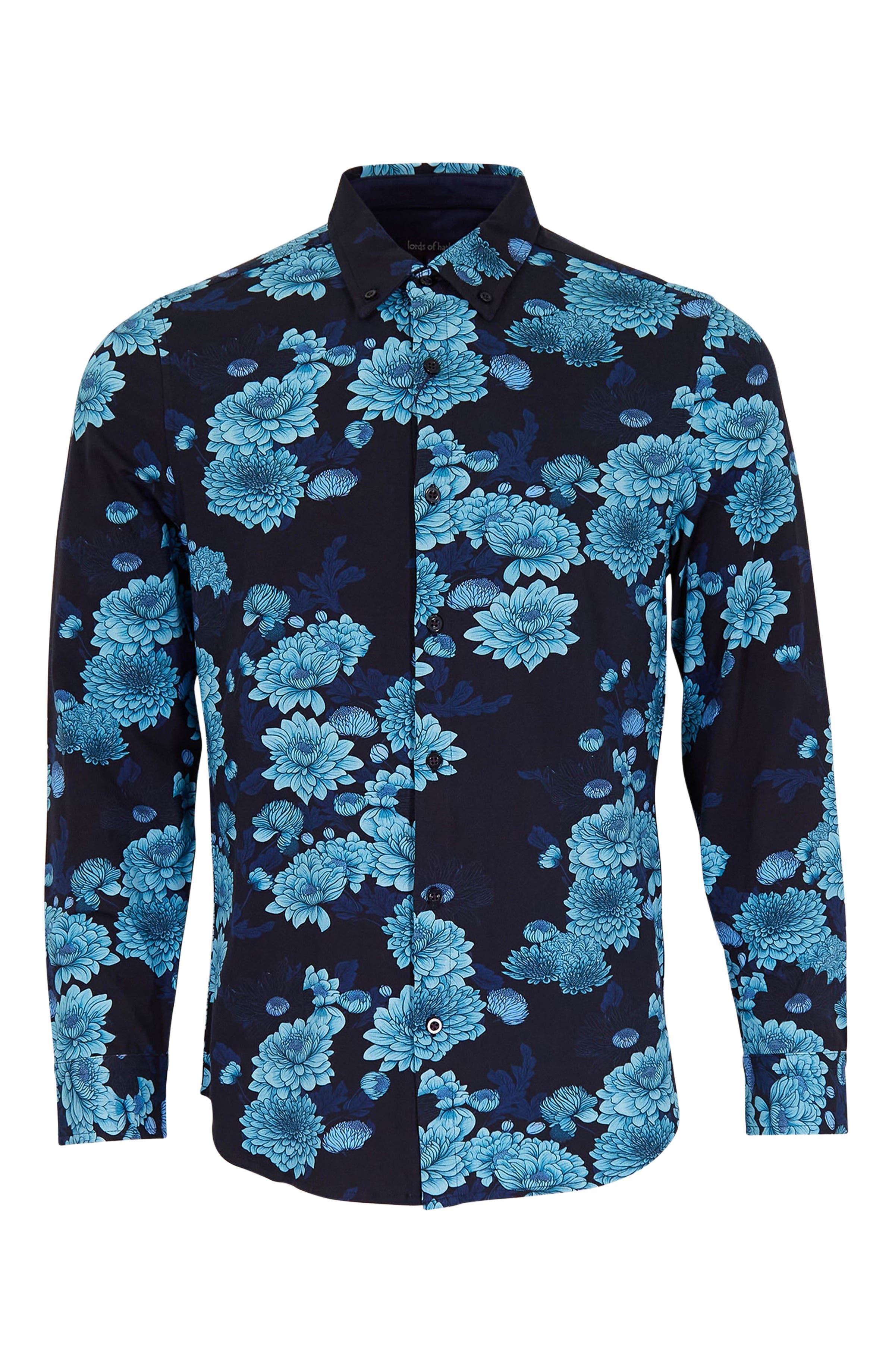 Serious Floral Navy