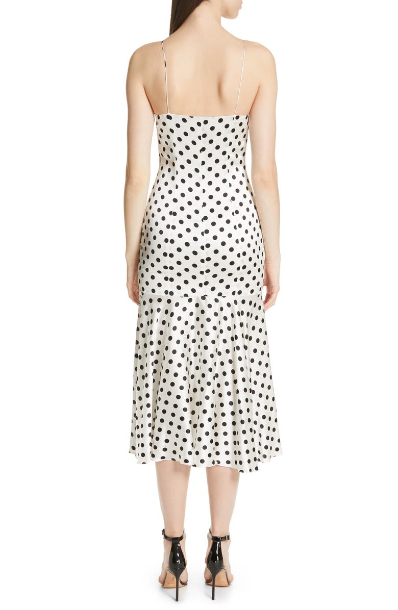 CAROLINE CONSTAS Kai Polka Dot Silk Mermaid Slipdress, Alternate, color, 