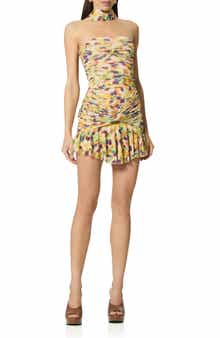 Ineson Floral Print Strapless Minidress