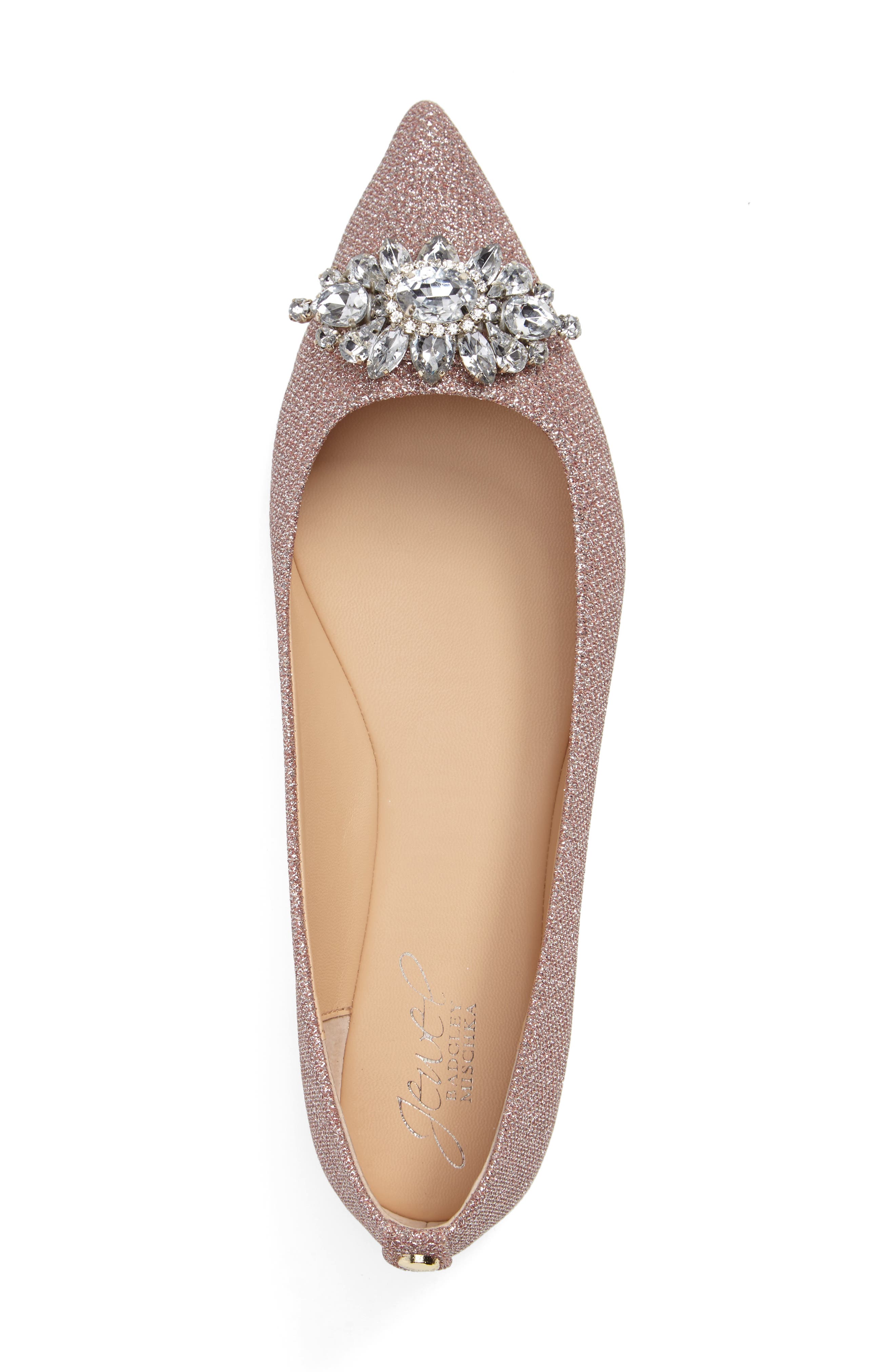 Jewel Badgley Mischka Havana Embellished Flat, Alternate, color, 