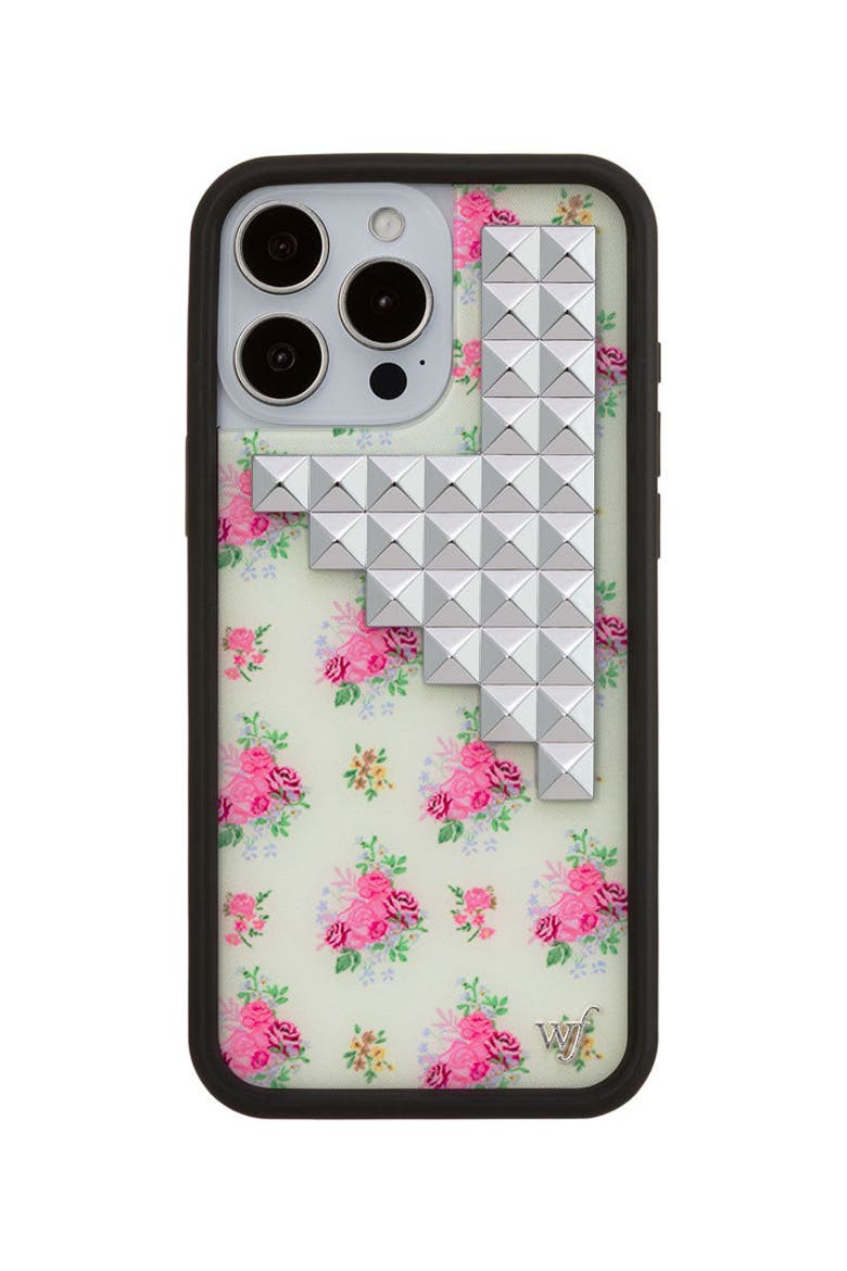 Vintage Floral Stud iPhone Case, Main, color, Yellow