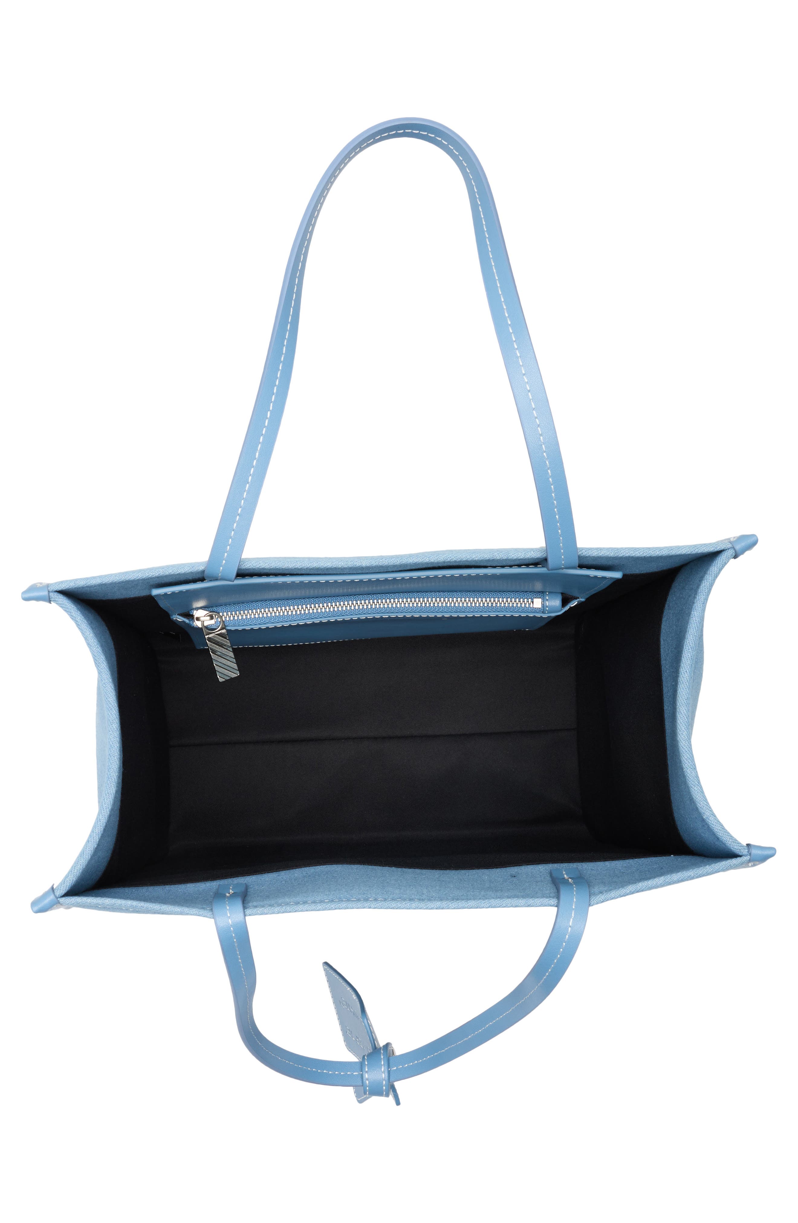 Large Boxy Denim Tote Bag, Alternate, color, LIGHT BLUE
