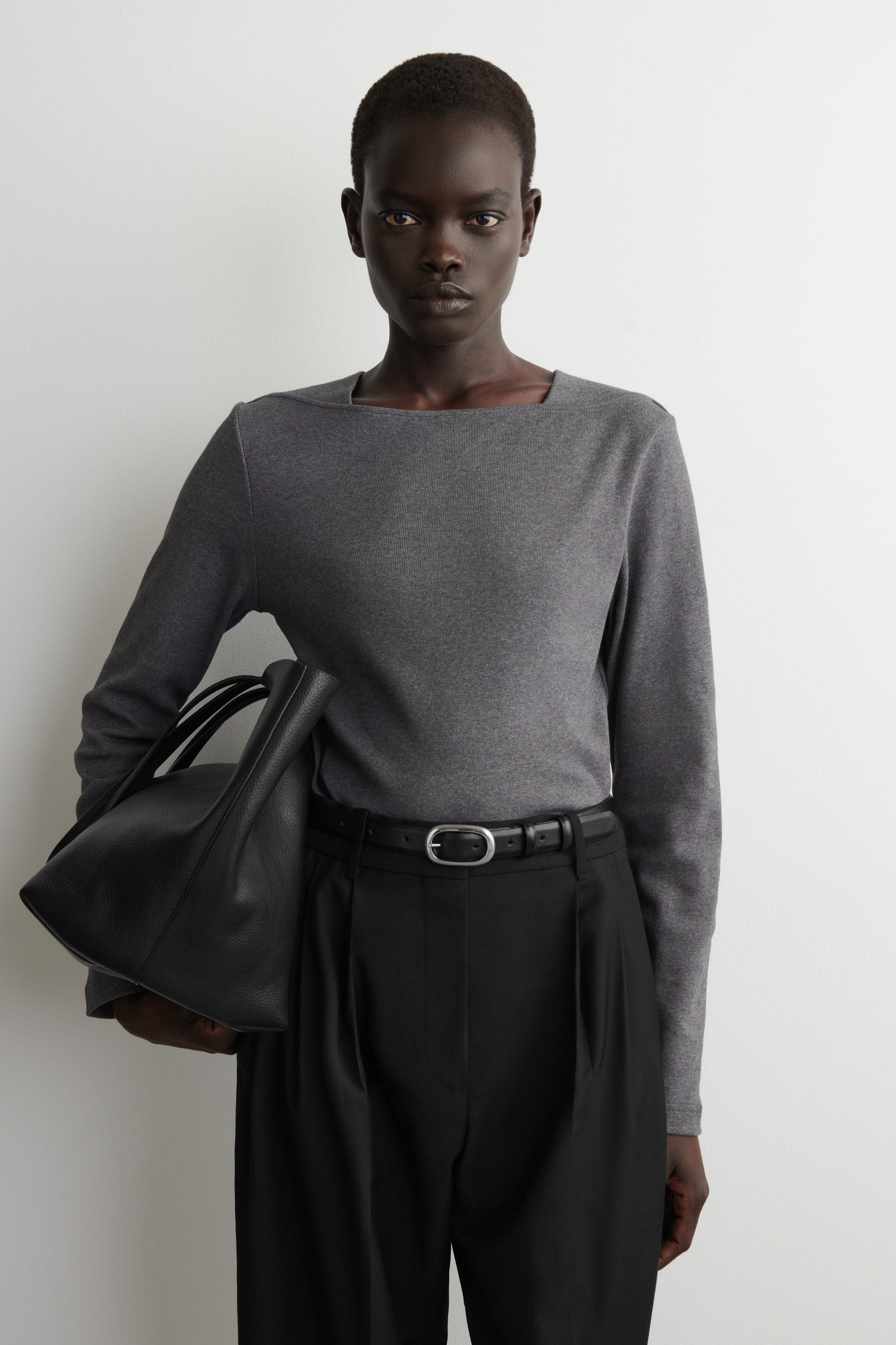Cotton Jersey Long-Sleveled Top
