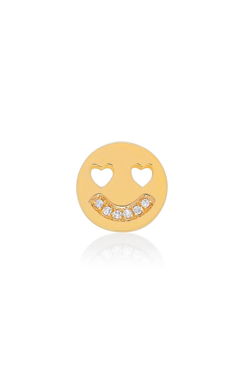 EF Collection Single Diamond Happiness Stud Earring, Main, color, 