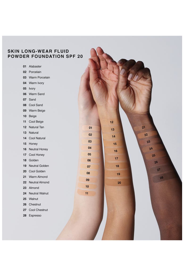 Skin Long-Wear Fluid Powder Foundation SPF 20, Alternate, color, NATURAL TAN