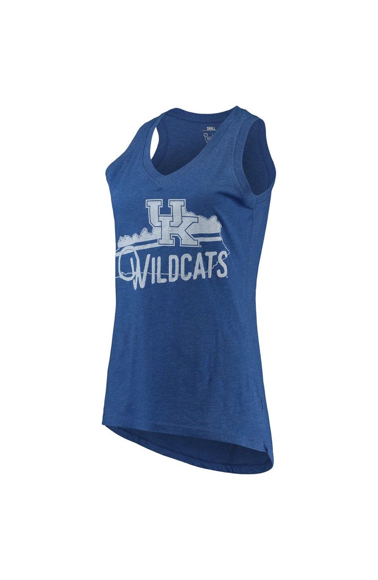 PRESSBOX Women's Pressbox Royal Kentucky Wildcats Ferris Melange V-Neck Tank Top, Alternate, color, 