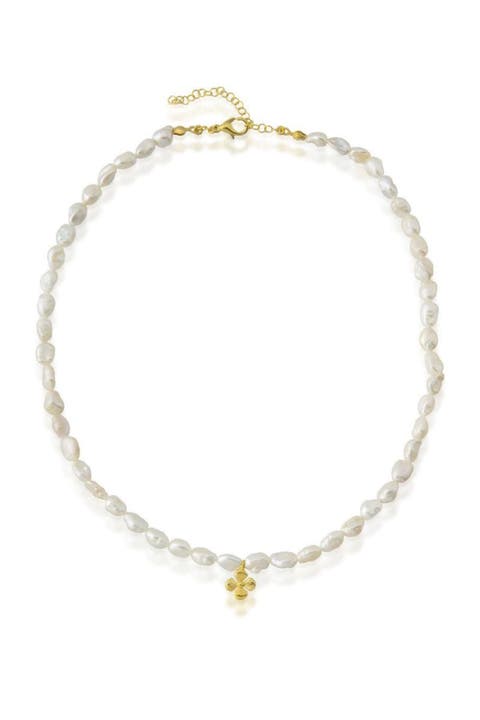 Bambi Pearl Floral Necklace