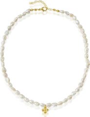 PERACAS Bambi Pearl Floral Necklace