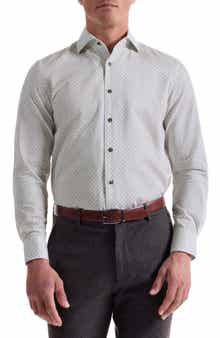 Bugatchi Alvin Shaped Fit Geo Print Button-Up Shirt