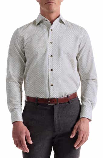 Alvin Shaped Fit Geo Print Button-Up Shirt