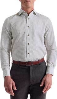 Bugatchi Alvin Shaped Fit Geo Print Button-Up Shirt