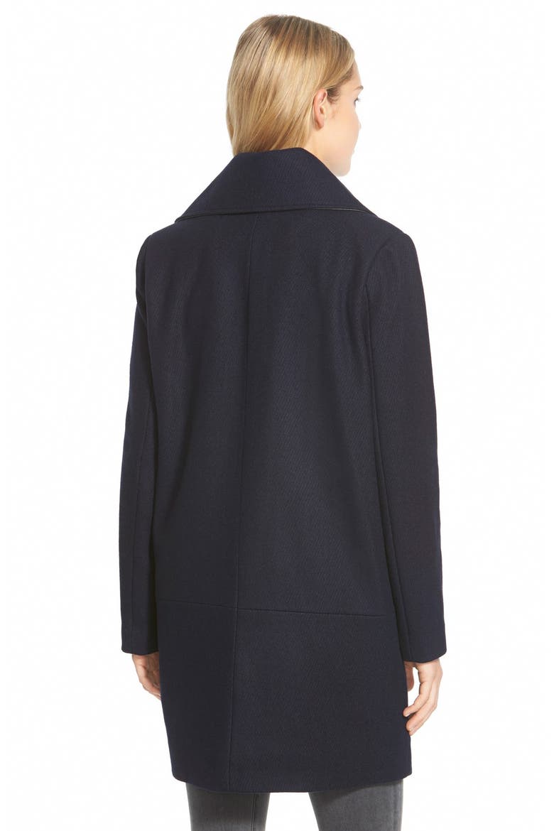 'Natalie' Twill Wool Blend Boyfriend Coat, Alternate, color, DENIM