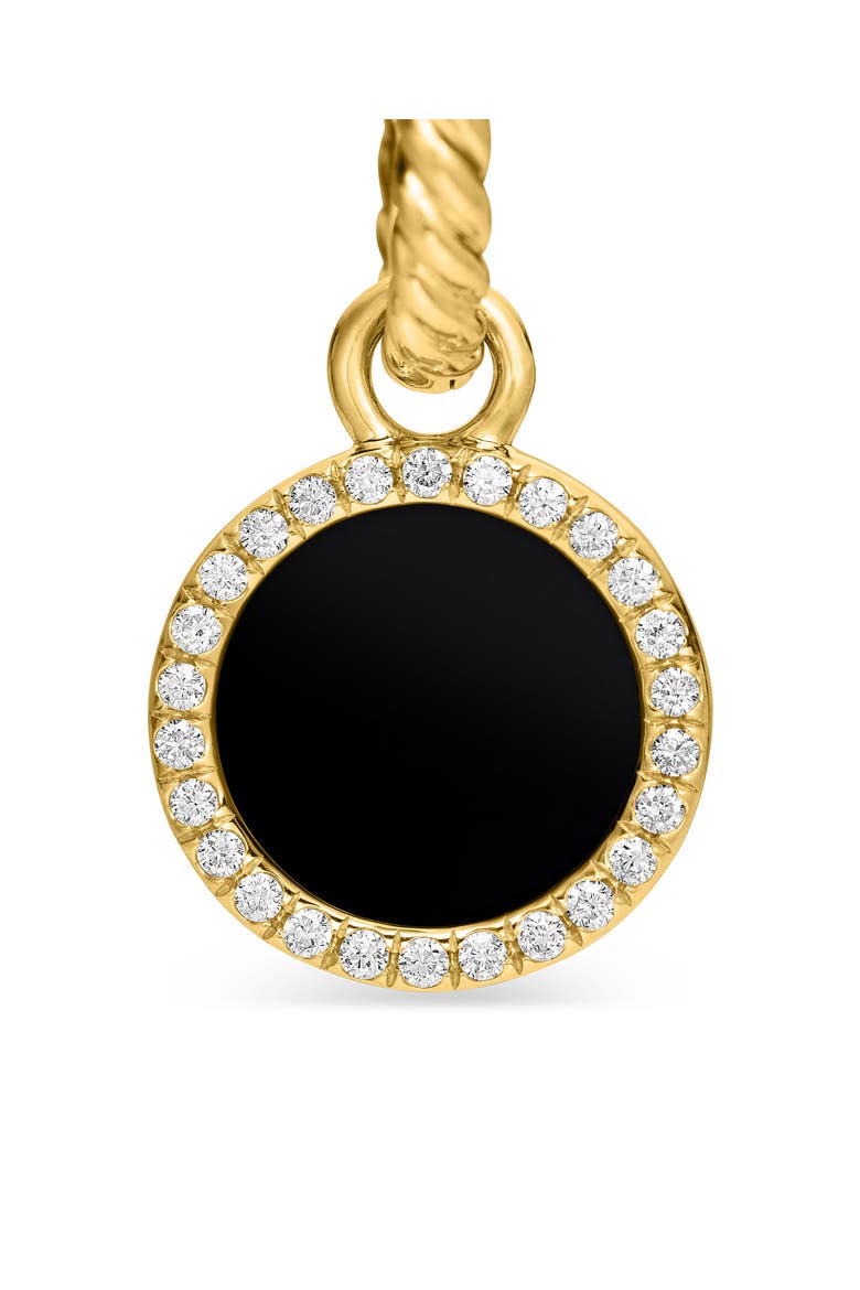 Petite DY Elements® Drop Earrings in 18K Yellow Gold with Black Onyx and Pavé Diamonds, Alternate, color, 18K YELLOW GOLD