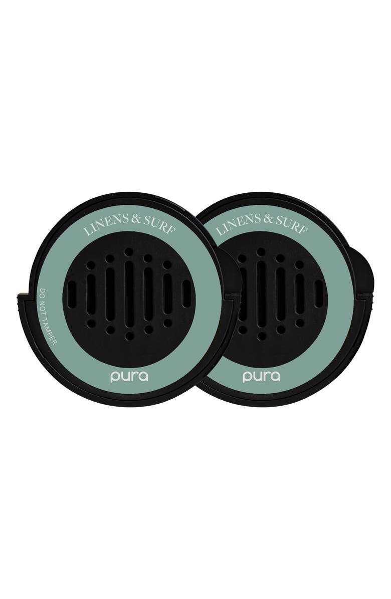 PURA Linens & Surf Car Dual Refill Pack, Main, color, Linens And Surf