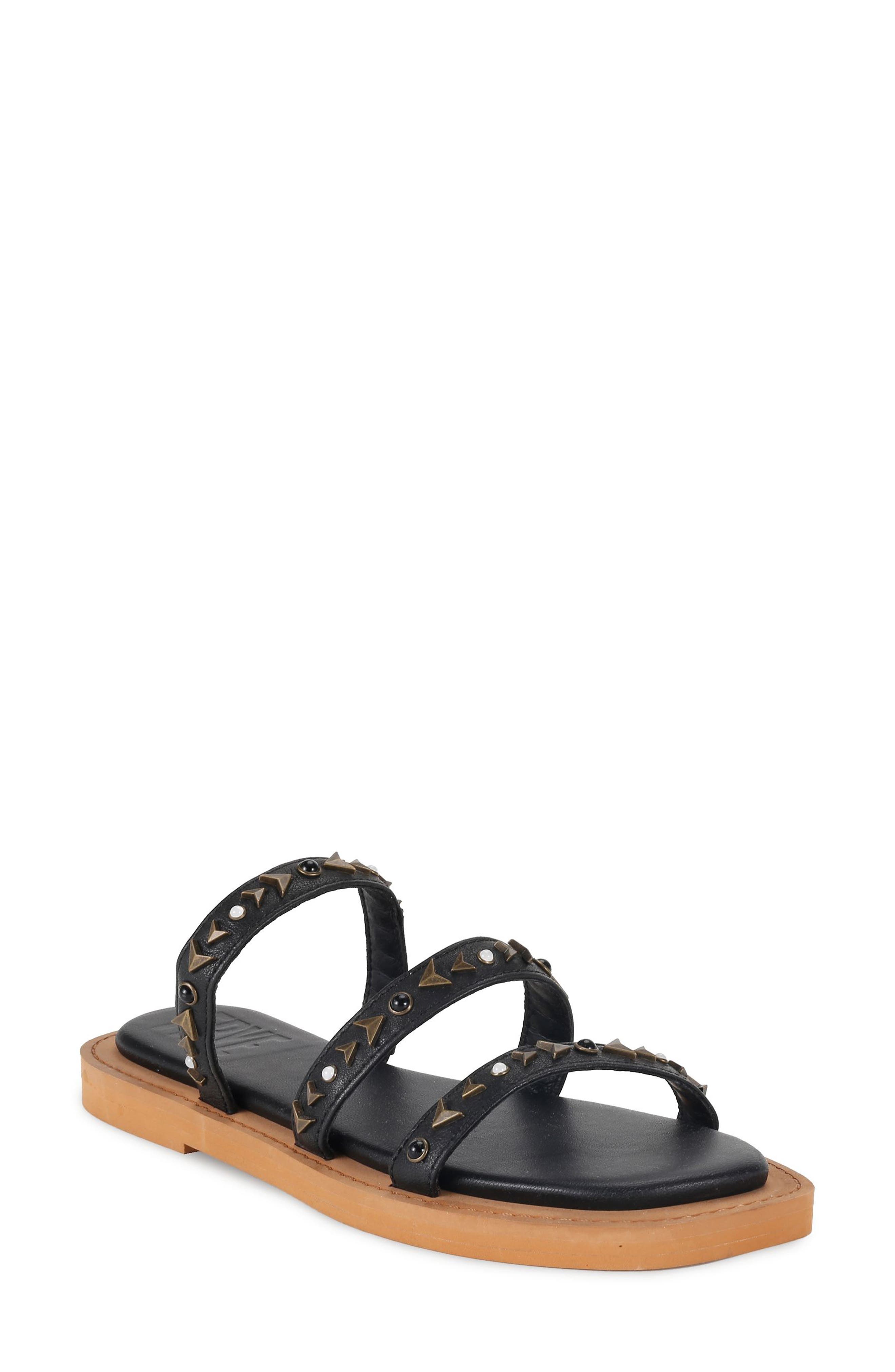 Frye Faye Studded Strappy Slide Sandal, Main, color, 