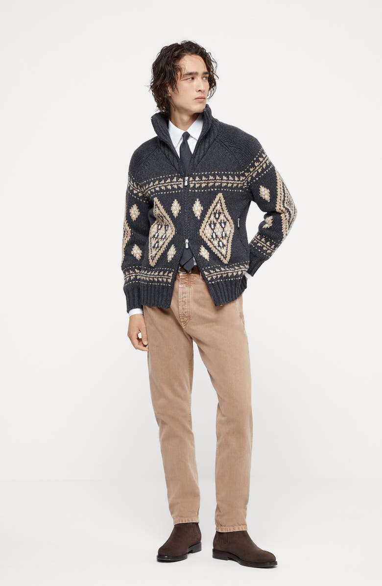 Brunello Cucinelli Cashmere Jacquard cardigan, Alternate, color,