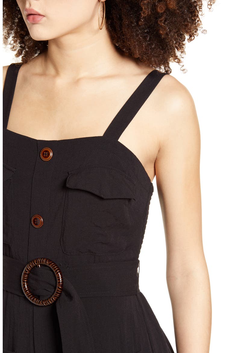 Geneva Sleeveless Jumpsuit, Alternate, color, BLACK
