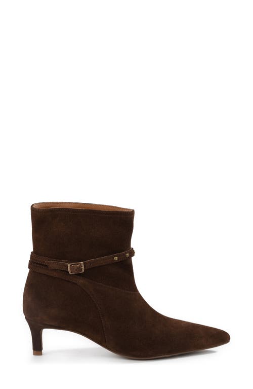 Seychelles Milan Pointed Toe Kitten Heel Bootie In Brown