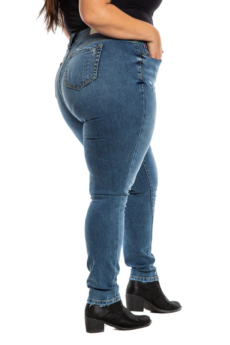 Distressed High Waist Jeggings, Alternate, color, KATHLEEN