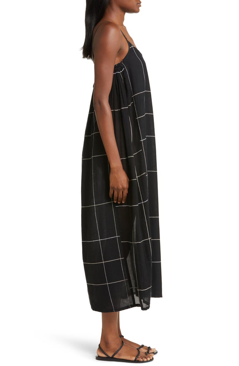 lemlem Nia Check Cotton Blend Cover-Up Slipdress, Alternate, color, 