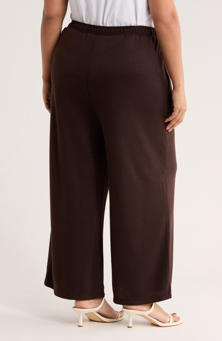MAX STUDIO Wide Leg Crop Pants, Alternate, color, Chocolate Brown