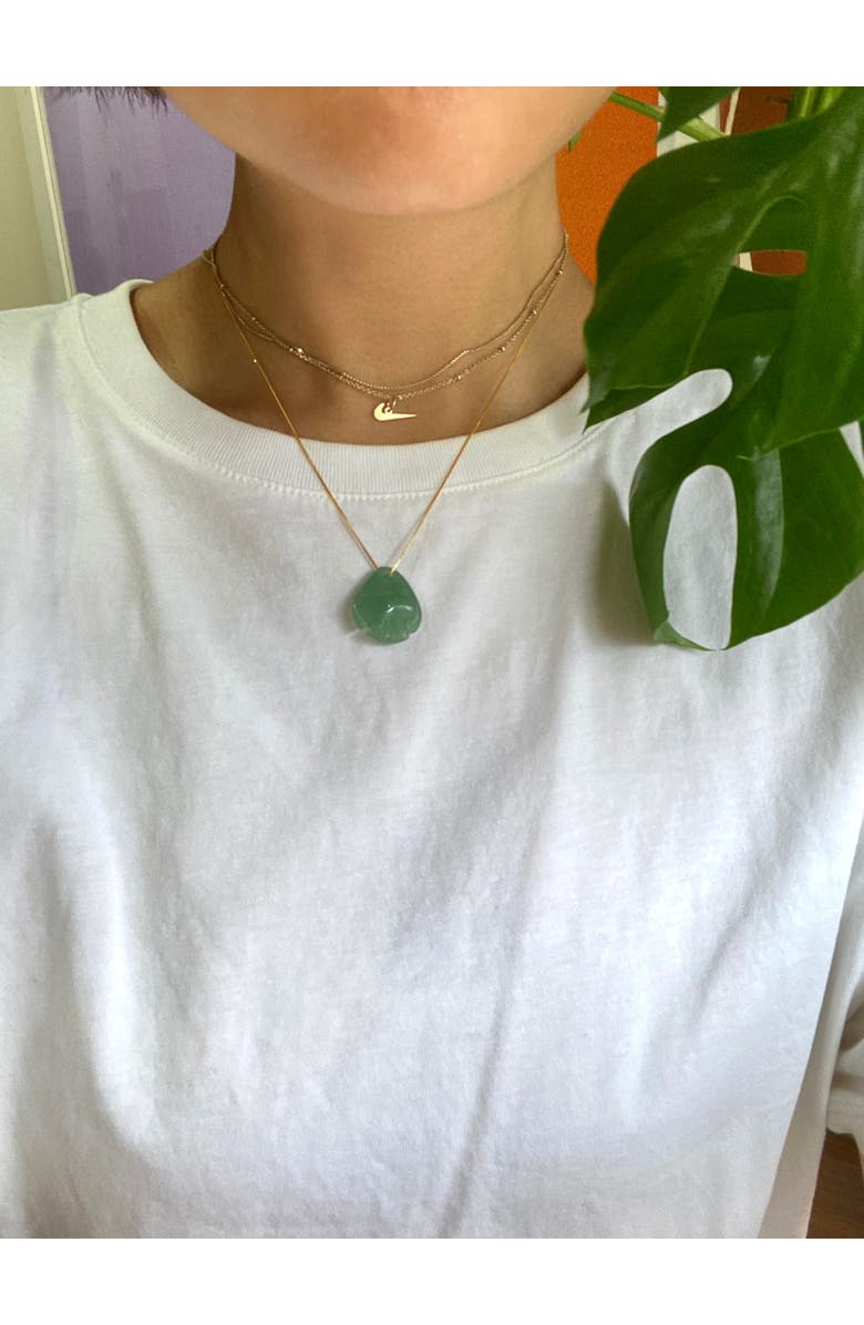seree Zodiac collection Pisces Jade stone necklace, Alternate, color, Light Green